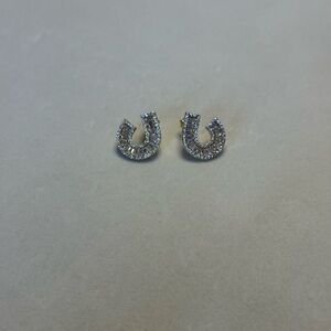 Gold Plated Sterling Elegant U-Shaped Pushback Earrings